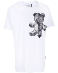 T-shirt à col rond imprimé cachemire blanc Philipp Plein