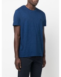 T-shirt à col rond imprimé cachemire bleu marine Etro