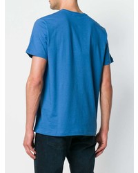 T-shirt à col rond imprimé cachemire bleu Etro