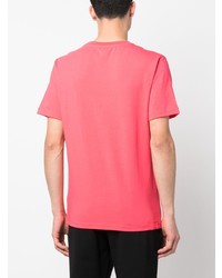 T-shirt à col rond imprimé cachemire fuchsia Moschino