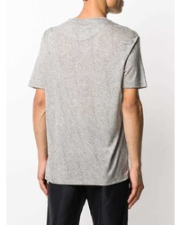 T-shirt à col rond imprimé cachemire gris Etro