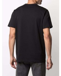 T-shirt à col rond imprimé cachemire noir et blanc Billionaire