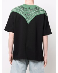 T-shirt à col rond imprimé cachemire noir Marcelo Burlon County of Milan