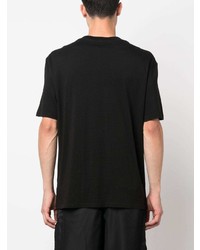 T-shirt à col rond imprimé cachemire noir Amiri