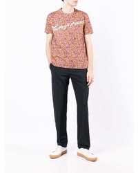 T-shirt à col rond imprimé cachemire rose Etro