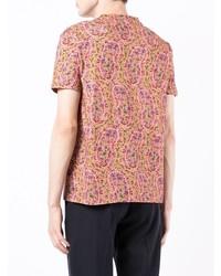 T-shirt à col rond imprimé cachemire rose Etro