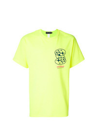 T-shirt à col rond imprimé chartreuse