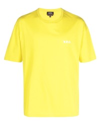 T-shirt à col rond imprimé chartreuse A.P.C.
