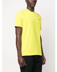 T-shirt à col rond imprimé chartreuse Off-White