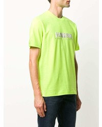 T-shirt à col rond imprimé chartreuse Diesel