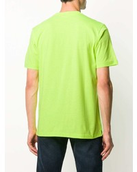 T-shirt à col rond imprimé chartreuse Diesel