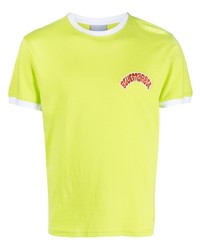 T-shirt à col rond imprimé chartreuse BLUEMARBLE