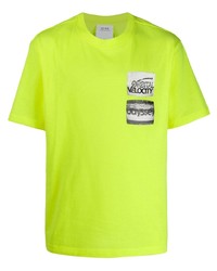 T-shirt à col rond imprimé chartreuse Calvin Klein Jeans Est. 1978
