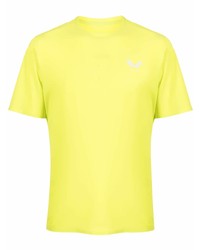T-shirt à col rond imprimé chartreuse Castore