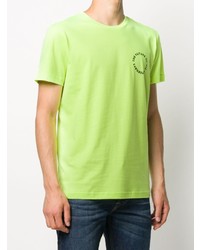 T-shirt à col rond imprimé chartreuse Diesel