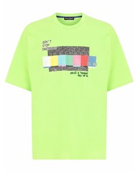 T-shirt à col rond imprimé chartreuse Dolce & Gabbana