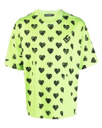 T-shirt à col rond imprimé chartreuse Dolce & Gabbana