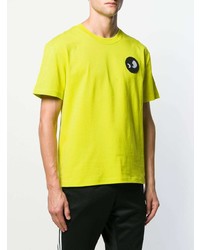 T-shirt à col rond imprimé chartreuse McQ Alexander McQueen