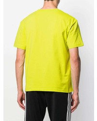 T-shirt à col rond imprimé chartreuse McQ Alexander McQueen