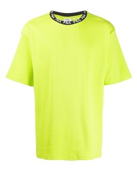 T-shirt à col rond imprimé chartreuse Fila