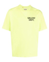 T-shirt à col rond imprimé chartreuse GALLERY DEPT.