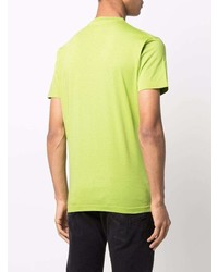 T-shirt à col rond imprimé chartreuse DSQUARED2