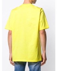 T-shirt à col rond imprimé chartreuse DSQUARED2