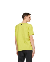 T-shirt à col rond imprimé chartreuse Moncler