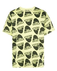 T-shirt à col rond imprimé chartreuse Haculla