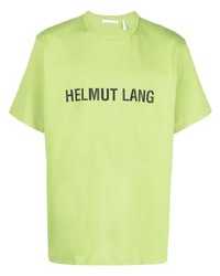 T-shirt à col rond imprimé chartreuse Helmut Lang