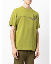 T-shirt à col rond imprimé chartreuse Kenzo