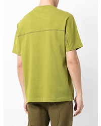 T-shirt à col rond imprimé chartreuse Kenzo