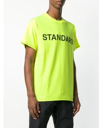 T-shirt à col rond imprimé chartreuse United Standard