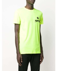 T-shirt à col rond imprimé chartreuse Philipp Plein