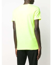 T-shirt à col rond imprimé chartreuse Philipp Plein