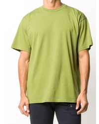 T-shirt à col rond imprimé chartreuse Moschino