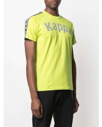 T-shirt à col rond imprimé chartreuse Kappa