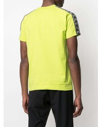 T-shirt à col rond imprimé chartreuse Kappa