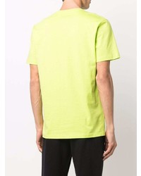 T-shirt à col rond imprimé chartreuse Moschino