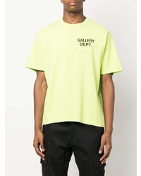 T-shirt à col rond imprimé chartreuse GALLERY DEPT.