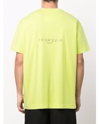 T-shirt à col rond imprimé chartreuse Givenchy