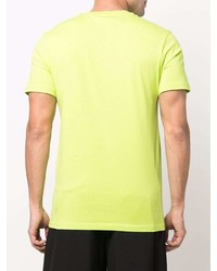 T-shirt à col rond imprimé chartreuse Moschino