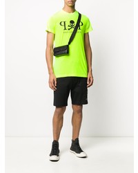 T-shirt à col rond imprimé chartreuse Philipp Plein