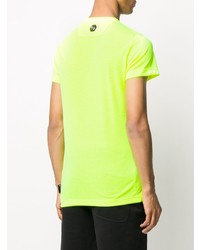 T-shirt à col rond imprimé chartreuse Philipp Plein