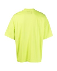 T-shirt à col rond imprimé chartreuse Bonsai