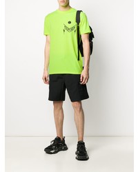 T-shirt à col rond imprimé chartreuse Philipp Plein