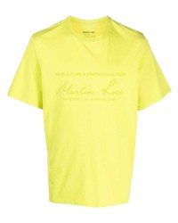 T-shirt à col rond imprimé chartreuse Martine Rose