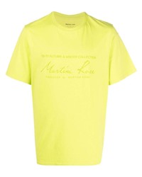 T-shirt à col rond imprimé chartreuse Martine Rose