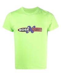 T-shirt à col rond imprimé chartreuse Martine Rose