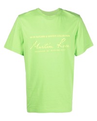 T-shirt à col rond imprimé chartreuse Martine Rose